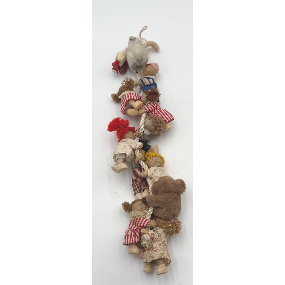 Cabbage Patch Kids Vintage Christmas Rope Climber Wall Hanging Made In Korea